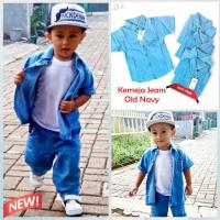 ราคา KEMEJA Premium Full Jeans Old navy 2-5 ปีเสื้อเชิ้ตสําหรับผู้ชายและผู้หญิง (40605729076)