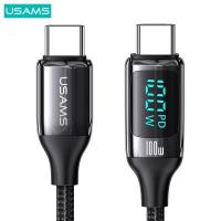 ราคา ใช้ดี USAMS PD 100W Fast Charging USB 5A Type-C To Type C Cable 1.2M/2M สายชาร์จเร็ว สายชาร์จเชือกถัก (29404981299)