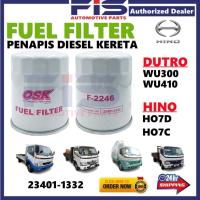 ราคา FIS กรองน้ํามันเชื้อเพลิง Hino Dutro WU300 WU410 F-2246 23401-1332 Penapis Diesel Lori Lory Kereta 4x4 (51603631065)