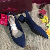ราคา Payless Deflex Comfort Navy Square Heels (26406045227)