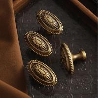 ราคา มือจับประตูตู้ทองเหลืองฝรั่งเศสสไตล์โบราณแสงหรูหราเฟอร์นิเจอร์มือจับลิ้นชัก (44421817439)