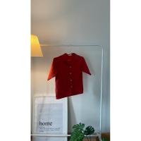 ราคา Deedpaiimk พร้อมส่ง เสื้อ เชิ้ตแขนสั้นสีส้มอิฐ (25619635155)