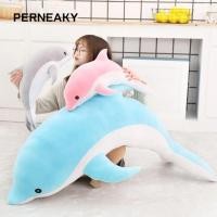 ราคา PERNEAKY ของเล่นตุ๊กตาปลาโลมา, นุ่ม 30/ 50 ซม.หมอนปลาโลมา, ของขวัญเด็กสีฟ้าสีชมพูสีเทา PP ผ้าฝ้ายเติมสัตว์ตุ๊กตา (40475381134)