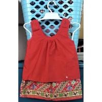 ราคา ชุดเซท 2ชิ้น (เสื้อคอกระเช้า+ผ้าถุง) เด็กผู้หญิง (18525403169)