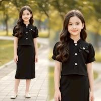 ราคา ชุดไทยประยุกต์เด็กผู้หญิง ชุดไทยจิตรลดา (เนื้อผ้าไหมจิตรลดา) ชุดสีดำ ชุดไว้อาลัย #n (44126269887)