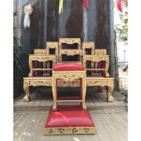 ราคา โต๊ะหมู่บูชา หมู่ 9 หน้า 8 โต๊ะหมู่บูชางานไม้สน งานร่องสีแกะสลักปิดทอง (ไม่รวมโต๊ะกราบ) โต๊ะหมู่บูชาลายดอก ลายพิกุล (41608216820)