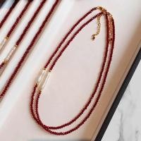 ราคา สร้อยคอลูกปัดแก้วสีแดง มุกน้ำจืด พร้อมไม้จิ้มฟันหรูหรา (42958680681)
