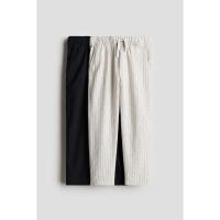 ราคา H&M(เอชแอนด์เอ็ม) กางเกงขายาวผ้าลินินผสม 2 ตัวแพ็ค เด็กผู้ชาย 1265424_2 (29928137415)