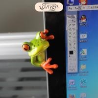 ราคา LOVIVER เรซิ่นสร้างสรรค์3กบตกแต่งโต๊ะสติกเกอร์คอมพิวเตอร์เด็กเด็กตกแต่งห้อง (28178379256)