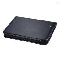 ราคา มัลติฟังก์ชั่มืออาชีพธุรกิจซิป Portfolio Padfolio โฟลเดอร์เอกสาร Organizer A4 หนัง PU พร้อมเครื่องคิดเลขธุรกิจผู้ถือบัตร Memo Note Pad (24737384389)