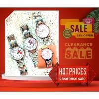 ราคา Sario นาฬิกาข้อมือแฟชั่นkitty ราคาถูก สายแสตนเลส นาฬิกาผู้หญิง คิตตี้สายเหล็ก หน้าปัด30มิล S109 (29401074435)