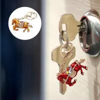 ราคา Crazy Zodiacal Horse Carriage พวงกุญแจ Rhinestones Embbellishments Artistic Charm (52352788354)