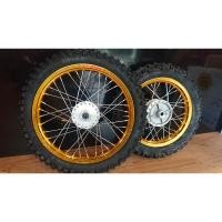 ราคา ชุดล้อทอง MSX ขนาดล้อ 1.60x17,1.60x14 ดุมกลึงเงาพร้อมดุมเสตอร์ครบชุด มีบูทและลูกปืน พร้อมลุยป่า!!!" (54303326387)