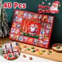 ราคา (1กล่อง40จุ่ม) กล่องสุ่ม snowman santa claus mini น่ารัก เรซิน ฟิกเกอร์ christmas decorations ของขวัญ (48703085728)