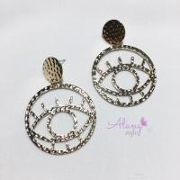 ราคา ต่างหูดวงตา อะไหล่สีทอง (2685991352)