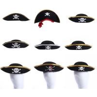 ราคา PCF * Tricorne หมวกเวทีแสดงกัปตันหมวกฮาโลวีนบทบาทเล่นหมวก Headpiece โจรสลัดเครื่องแต่งกายหมวกสําหรับ Stage Performers (46753910453)