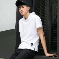 ราคา เสื้อยืดแขนสั้น มีฮู้ด ผ้าฝ้าย 100% ทรงสลิม สไตล์เกาหลี ฮิปฮอป แนวสตรีท เหมาะกับฤดูร้อน สําหรับผู้ชาย (20734199822)