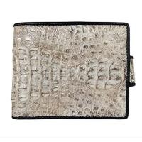 ราคา กระเป๋าสตางค์ผู้ชายหนังจระเข้ ใบสั้น ยี่่ห้อ River รุ่น2พับโบว์ หนังจระเข้แท้ 100% สีขาว หนังเงางาม มีซิป ใหม่ ราคาถูก (28373787321)