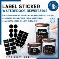 ราคา StedySip Black Chalk Board Label Sticker สติกเกอร์กระดานดํา Labeling Kitchen Label คอนเทนเนอร์ป้าย (27703886136)