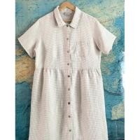 ราคา ส่งต่อ เดรสยาวลินิน สีน้ำตาลอ่อน (15646118163)