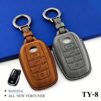 ราคา ซองหนังกุญแจรถยนต์ TOYOTA ปลอกกุญแจรถยนต์ ตรงรุ่น ALL NEW FORTUNER CAMRY 2015 ซองหนังสี (25946273587)
