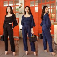 ราคา ️Vshopbrand #4127 Set เสื้อแขนพอง+กางเกง ชุดเซ็ต ชุดเซ็ตขายาว ชุดกางเกงขายาว ชุดสวย ชุดทำงาน ชุดไปงาน ชุดออกงาน ชุดดูดี (7877215769)