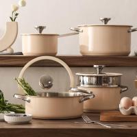 ราคา ชุดหม้อซุปสไตล์เกาหลีเคลือบเซรามิกสแตนเลส 304 (28592755025)