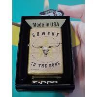 ราคา ZIPPO 48937 BUCK WEAR COWBOY TO THE BONE STREET BRASS COLOR IMAGE สีทอง ผิวทองเหลืองเคลือบ ลายแบบสกรีน รูปแนวคาวบอย (24070080302)