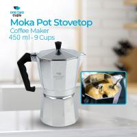 ราคา Toolip One Two Cups Moka Pot เครื่องชงกาแฟเอสเปรสโซเตาตั้งพื้น 9 ถ้วย 450ml - JF112 (41372008798)