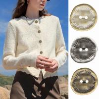 ราคา 10pcs Vintage Distressed ปุ่มโลหะ 11.5-25 มม.-เงินโบราณ/Bronze/Tin ปุ่มไม่สม่ําเสมอสองรูสําหรับแจ็คเก็ต,งานฝีมือ Steampunk (4 ขนาด) (24643430903)