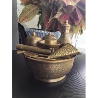 ราคา ชุดเชี่ยนหมากงานทองเหลืองตอกลายชุดใหญ่ (11090396928)