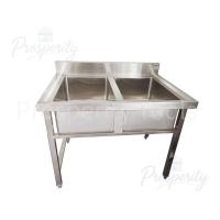 ราคา ครัวเชิงพาณิชย์ ซิงค์ล้างจานสแตนเลสแบบสองชั้น ห้องปฏิบัติการโรงเรียนโรงพยาบาล ซิงค์ล้างจาน โรงอาหารในครัว ล้างจานและผัก (41273324046)