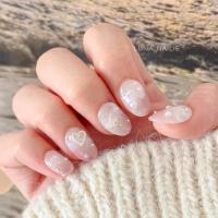 ราคา เล็บปลอม โทนละมุนสไตล์เกาหลี | Luna_Nailie (26973796209)