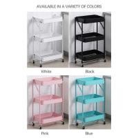 ราคา ชั้นวางรถเข็นพับ / ชั้นวางห้องน้ํา ชั้นวางห้องนอน ชั้นเก็บของรถเข็นร้านเสริมสวย 3 ชั้น (44105726796)