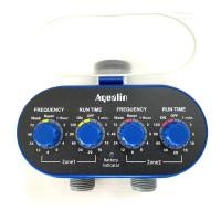 ราคา เครื่องตั้งเวลารดน้ำต้นไม้ อนาล็อก ทามเมอร์ตั้งเวลา เปิดปิดน้ํา Aqualin analog watering timer แบบ 2 zone แยก 2 ทาง (23938513555)