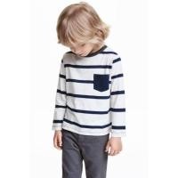 ราคา H&m เสื้อยืดเด็กลายทางสีน้ําเงิน (13325986655)