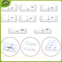 ราคา F&O 8 ชิ้นเสื้อยืดไม้บรรทัดคู่มือ V เครื่องมือจัดตําแหน่งคอเพื่อการวัดการออกแบบตรงกลาง (48603692579)