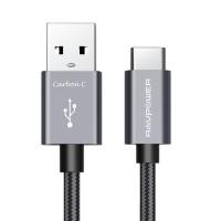 ราคา RAVPower RP-TPC005 สาย Type C USB C ถึง USB A 6ft สายถัก [USB ถึง Type C] (42427154611)