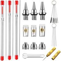 ราคา 21ชิ้น แอร์บรัช หัวฉีดหมวกชุด แอร์บรัช เข็มอะไหล่ทดแทนเข็ม แอร์บรัช พร้อมประแจและ แอร์บรัช ทําความสะอาดชุดเปลี่ยนส่วนสําหรับ แอร์บรัช เครื่องพ่นสารเคมีอุปกรณ์เสริม,0.2/0 (52051894406)