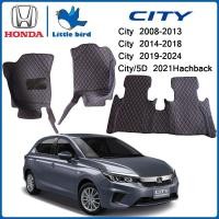 ราคา little bird พรมปูพื้นเข้ารูปรถยนต์ Honda City 5D Hachback 2008-2024 ( หนังแท้ PVC12สี ) พรมปูพื้นรถยนต์ พรมรถยนต์ (5407682928)