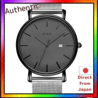 ราคา [BUREI] Men's Fashion Watch - Minimalist Dress Quartz Analog Watch with Slim Case Design, Deep Brown Leather Band, Elegant and Stylish for Men. (57102127141)