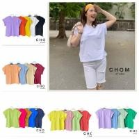 ราคา เสื้อยืดคอกลม เย็นแขนเบิ้ลใหญ่ แต่งกระเป๋า 2 ข้างแพทเทิร์นเรียบๆอก 36-44”ยาว 24”ผ้า Cotton ยูนิโคล่ (เนื้อดี) ป้าย CHOM (3587880631)
