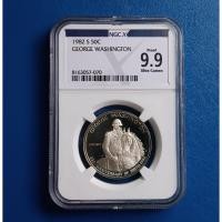 ราคา เหรียญเกรด NGC-NGCX 9.9 Ultra Cameo Washington 50C Silver Proof 1982-S #เงินขัดเงา .900 Silver (9.9 เท่ากับ PF 70) (26419248529)