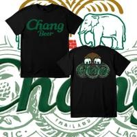 ราคา 100%cottonสไตล์ไทยเสื้อยืดสีดำChang Beerพิมพ์ลายเสื้อยืด oversizeผู้ชายคอกลมแขนสั้นunisexเสื้อเท่ๆt shirt (45250306675)