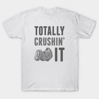 ราคา เสื้อยืด Vintage Totally Crushin’ It T-Shirt แท้ Cotton 100% คอกลม หลวม เสื้อกีฬา เกาหลี ไม่ย้วย (41765459001)