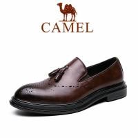 ราคา Camel อูฐรองเท้าผู้ชายอูฐรองเท้าหนังผู้ชายผู้ชายรองเท้าอูฐ (56701844225)