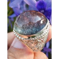 ราคา แหวนเงินแก้วโป่งข่ามแก้วขนเหล็กน้ำใสเส้นดำชัดน้ำแก้วใสไร้ตำหนิ (29126268659)