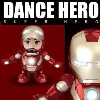 ราคา ซุปเปอร์ฮีโร่ Dance Hero Model Iron Man Super Dance โมเดลหุ่นยนต์ไอรอนแมน เปิดหน้า เต้นได้ มีไฟ (2374655344)