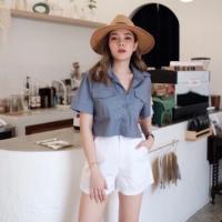 ราคา เสื้อเชิ๊ตสั้น อกได้ถึง36 เอวได้ถึง32 สวยมาก (4657393636)