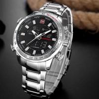 ราคา หรูหราในราคาเบาๆนาฬิกาข้อมือชาย กันน้ำ naviforce watch แท้ รุ่นNF9093-SBW สายแสตนเลส ของแท้100% (884973273)